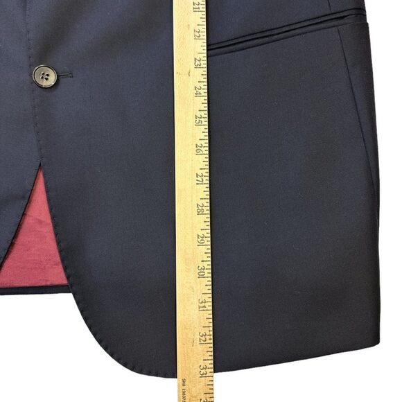 Oliver Wicks Wool Blazer in Navy Blue Tailored in Europe Platinum 140s Size 44R - Picture 14 of 15